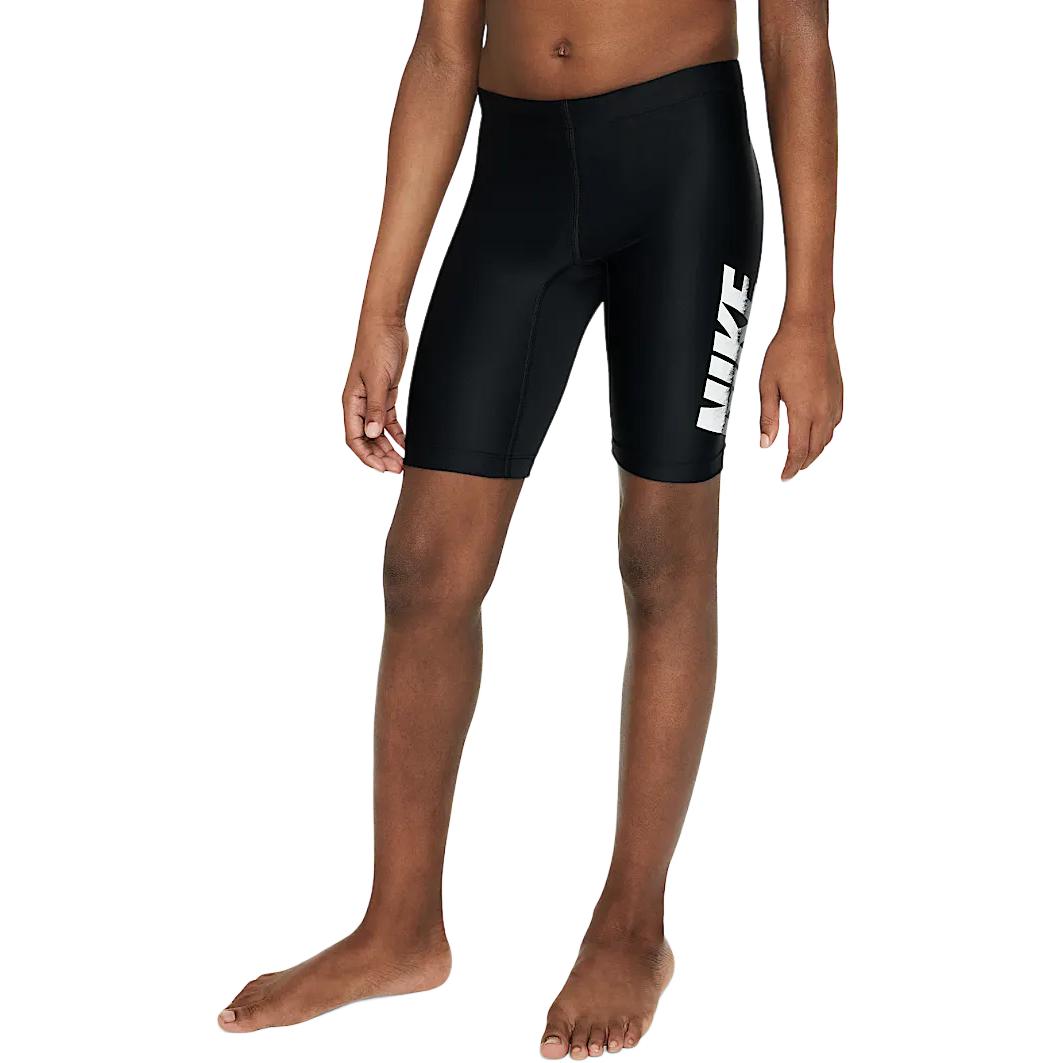 

Nike Kids Swim Logo Letter Tight Swim Shorts Kids swimwear Black Dark-Gray White HV9926-010 M