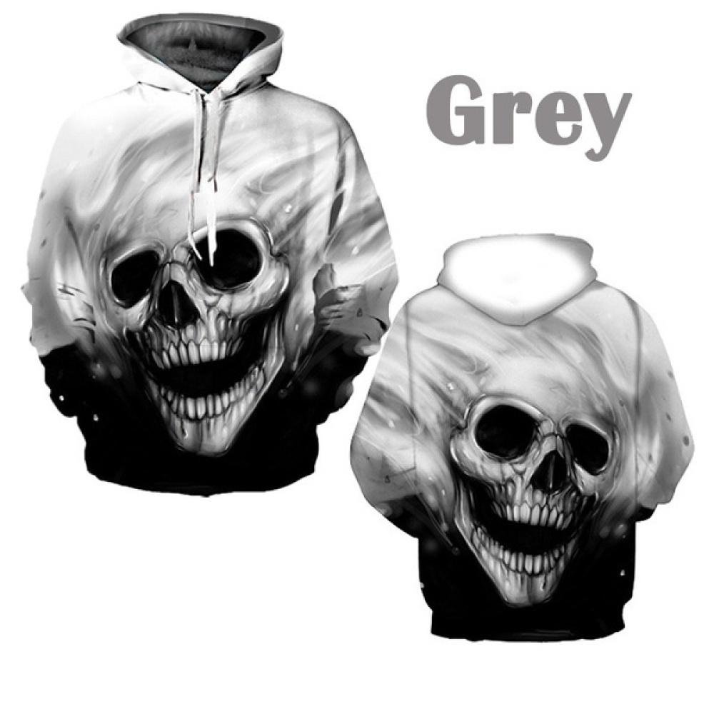 

Личность Череп Толстовки Мода Готика 3D Толстовка Повседневный Длинный Рукав Harajuku Пуловер 2XL