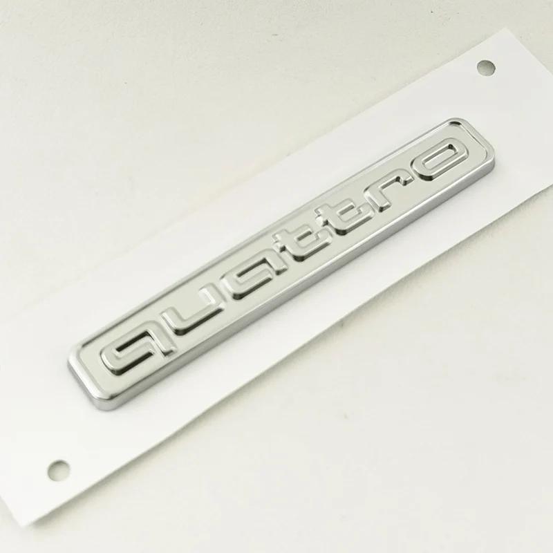 1Pc 95mm 3D ABS Quattro Car Rear Trunk Badge Side Emblem Sticker For A3 A4 A5 A6 A7 A1 A2 Q3 Q5 Q7 S3 S4 S5 S6 Quattro Accessories