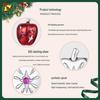 Yinziyun Asymmetrical Christmas Apple Earrings: S925 Sterling Silver Lucky Red Apple Studs