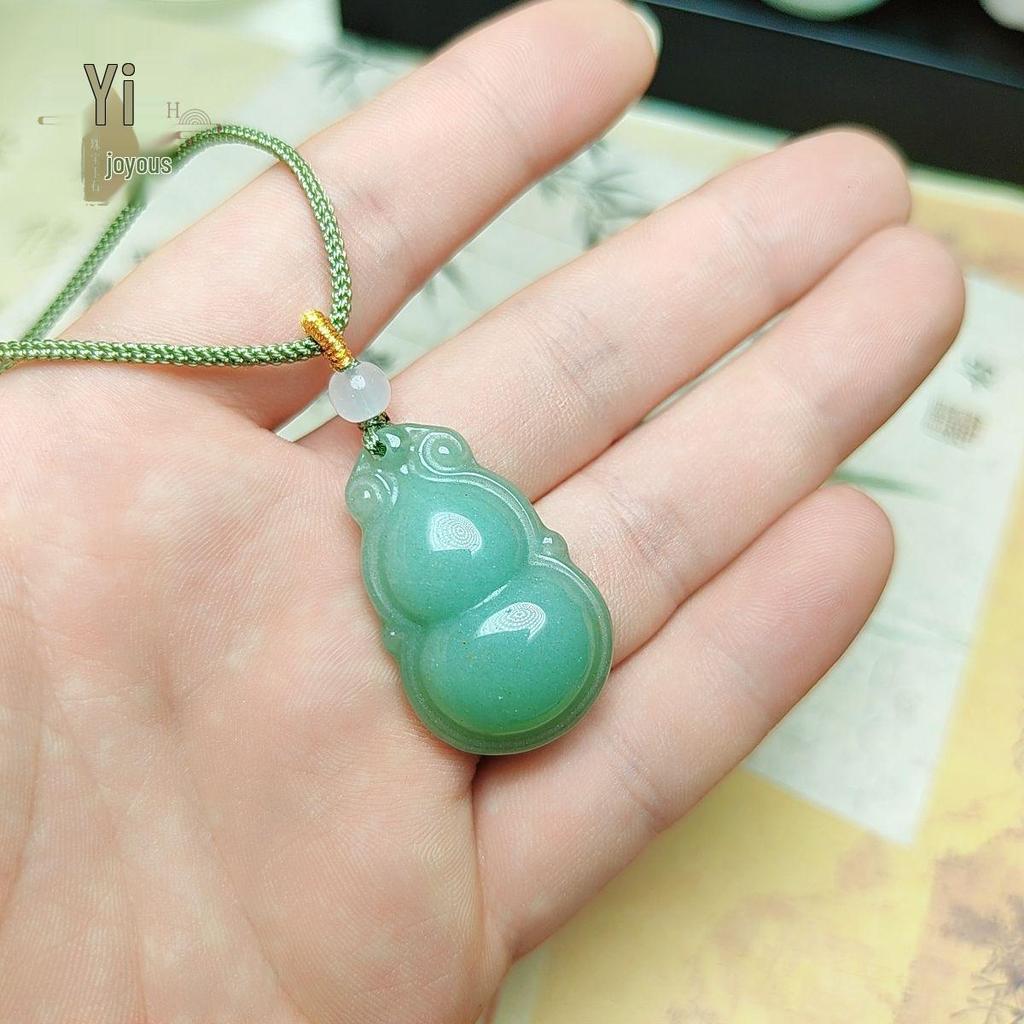 Dongling Jade Fulu Gourd Buddha Pendant Necklace