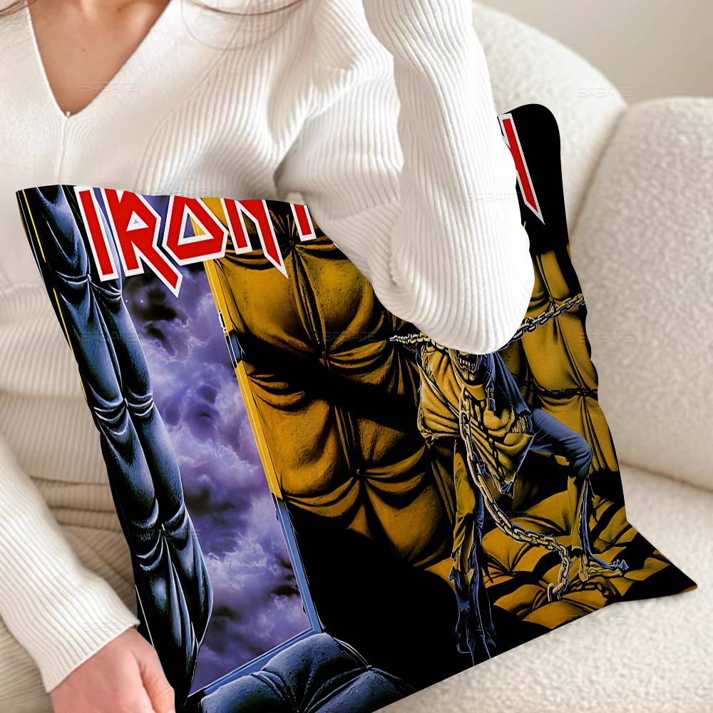 I-Iron-Maidens Metal Band Personalized Picture Text Home Decorative Pillows Household Gifts 45x45cm