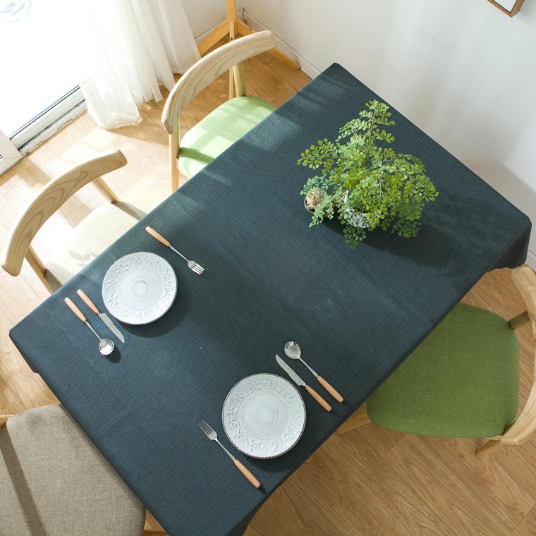New Waterproof And Oil-Proof Leave-In Tablecloth Anti-Scalding Tablecloth Plaid Pvc Household Dining Table Coffee Table Mat Plastic Round Tablecloth