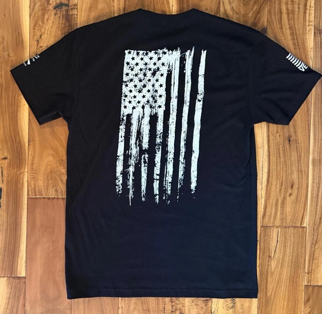 Grunt Style We ll Defend Veteran Black Shirt M Flag Military Guns 1776 America 4XL