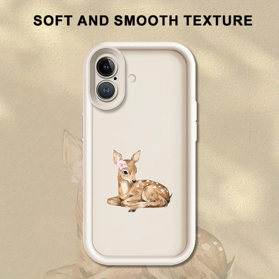 Case for iPhone 17 Pro Max 17e 16 13 11 15 Plus 14 Air 12 Pro Phone Cover Vintage Brown Deer Design