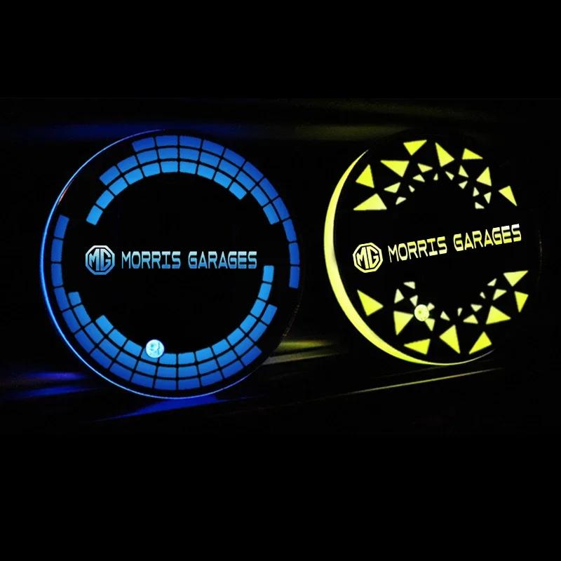 Car Styling Water Cup Pad for MG HS EZS MG6 MG7 MG3 MG5 TF ZR ZS ES GS Coaster Drinks Holder 7 Colorful Led Light Accessories fxl1