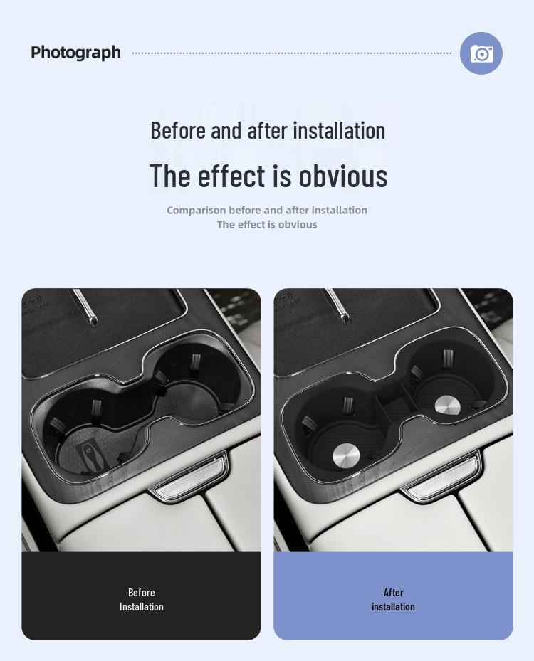 Denza D9 Gen 2 Center Console Silicone Cup Holder Coaster, Compatible with 26 Models.