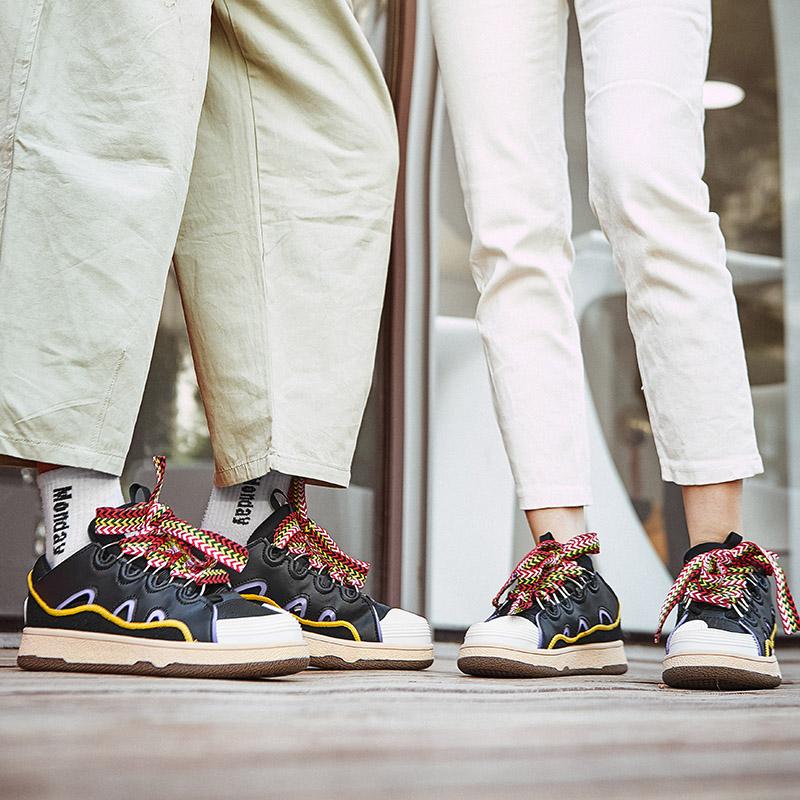 Мужские/женские повседневные кроссовки из микрофибры большого размера для улицы 45 — фото 10