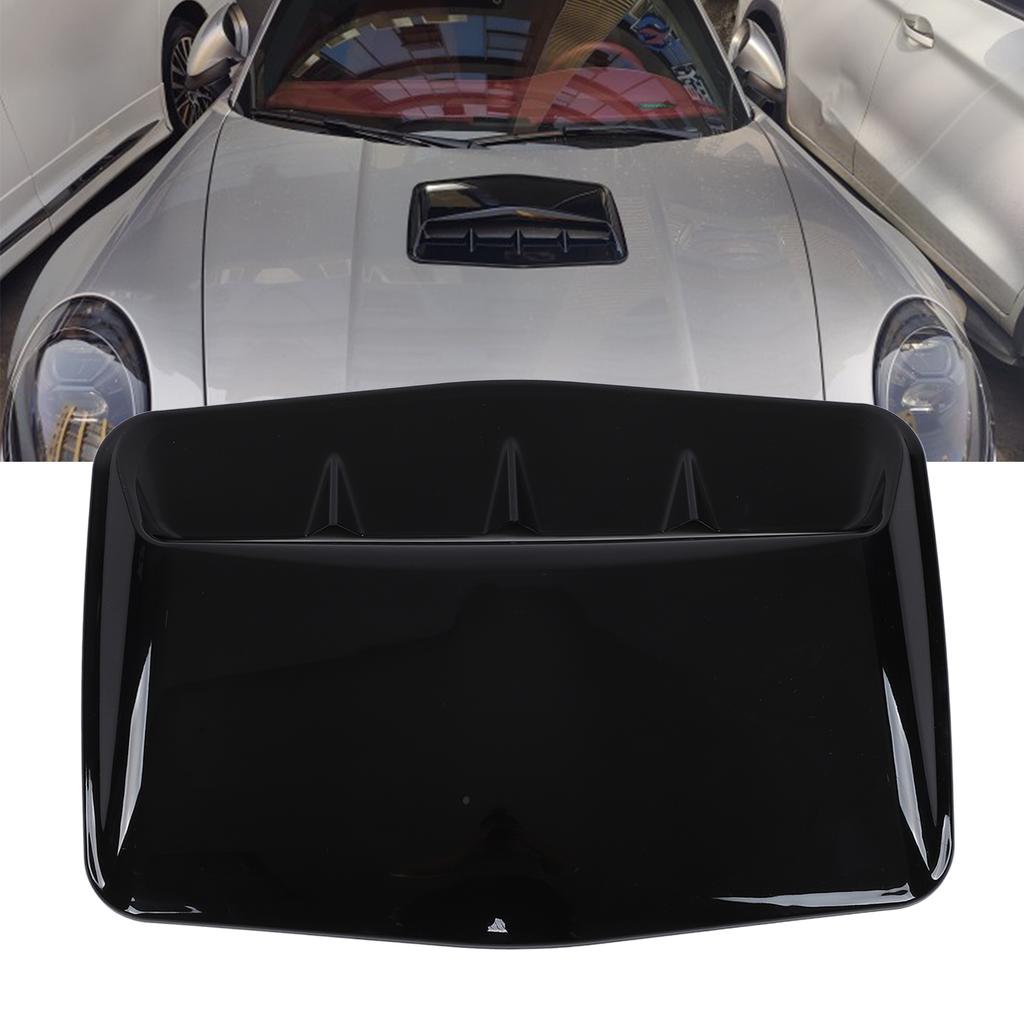 Car Hood Scoop Cowl ABS Vent Decorative Cover with Tape for Automotive Modification