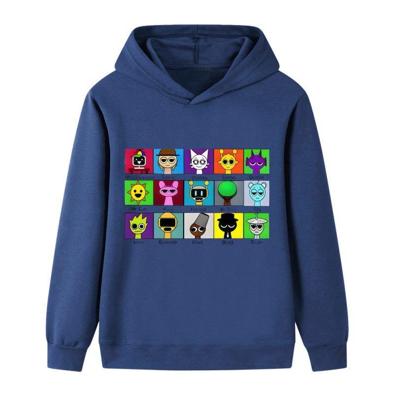 Cartoon Ritmebox Karakter Hoodie voor Kinderen - Lente/Herfst Collectie