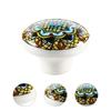 Boho Style Ceramic Cabinet Knobs Hand Painted Multicolor Pattern Cabinet Knobs for Cabinets Cupboard Kitchen