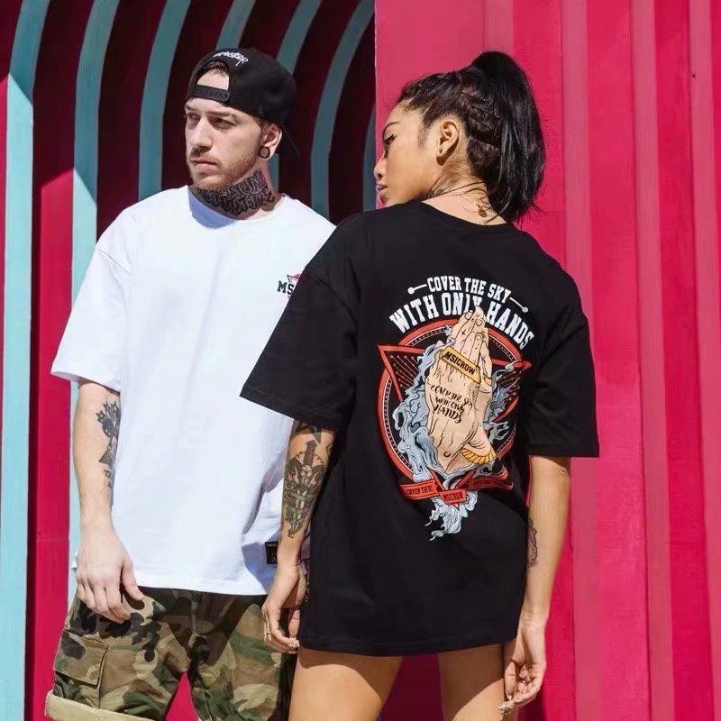 Men High Street T-shirts Oversized O-neck Short Sleeve Casual Shirts Summer Soft Loose Tops Harajuku Trendy Personality Tees