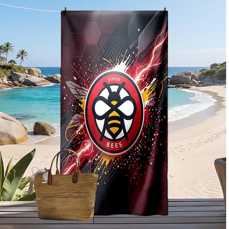 Brentford Football Print Beach Towel, Large Soft Quick Dry Towel for Beach Camping Swimming