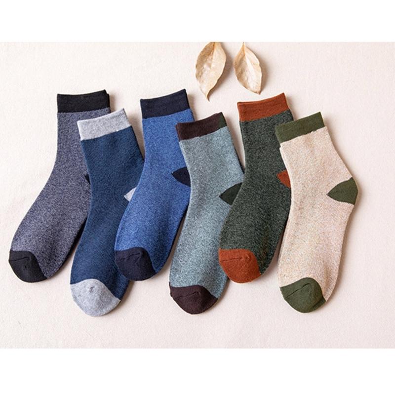 Boot Socks for Men Cushions Socks Thick Geothermal Sock Warm Winter Ankle Socks Casual Cosy Crew Socks Hiking Cosy Socks