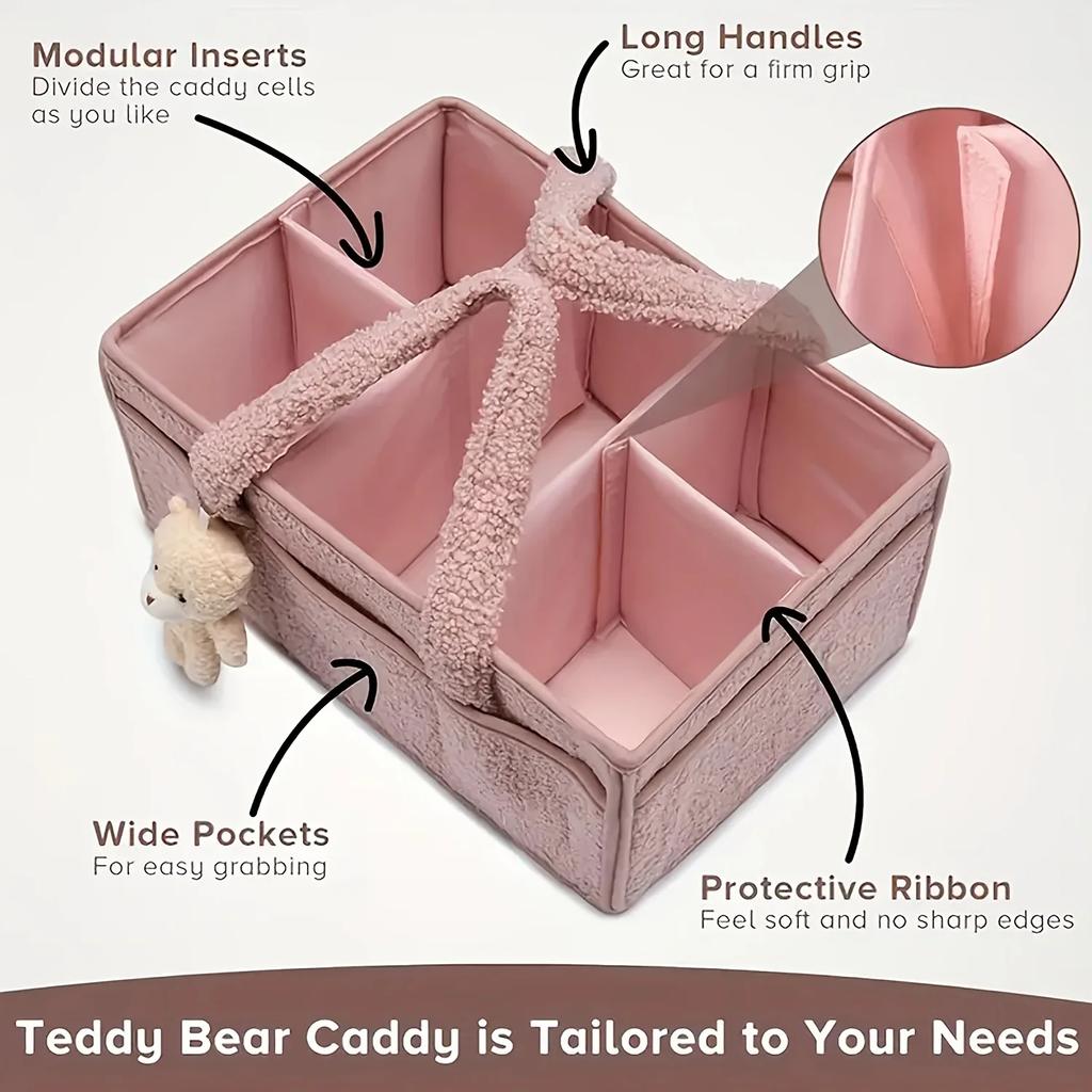 Multi-Purpose Diaper Caddy Organizer-Storage Basket for Diapers Wipes Baby Essentials Changing Table/Car Caddy Baby Shower Gift