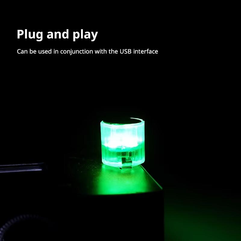 Portable USB Mini LED Ambient Light for Car Computer Atmosphere Lamp Plug and Play Night Light Auto Interior Decorative Lighting