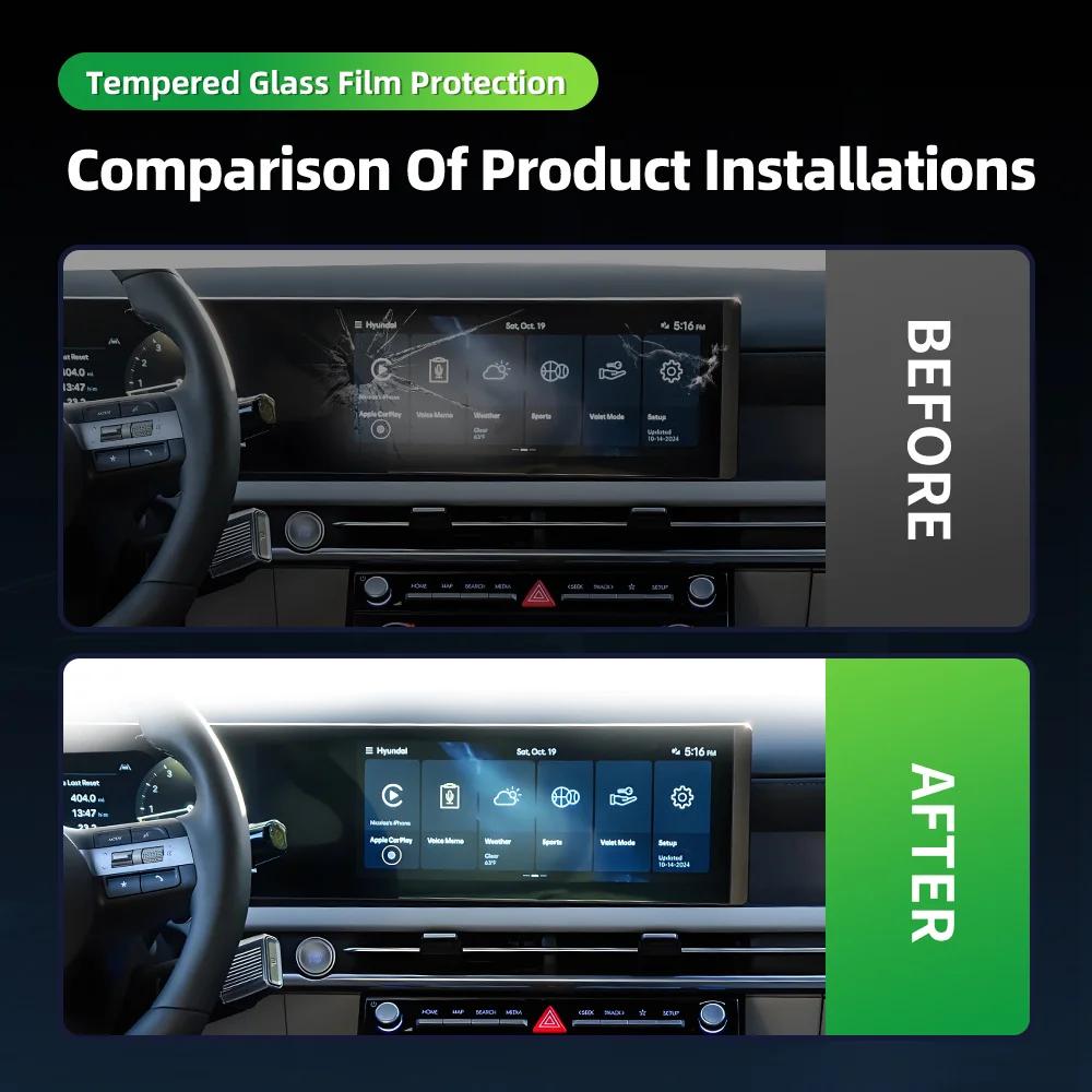 Tempered Glass Film Anti-scratch Screen Navigation Instrumentation Protector For Hyundai Tucson 2025 Car Interior Accessories