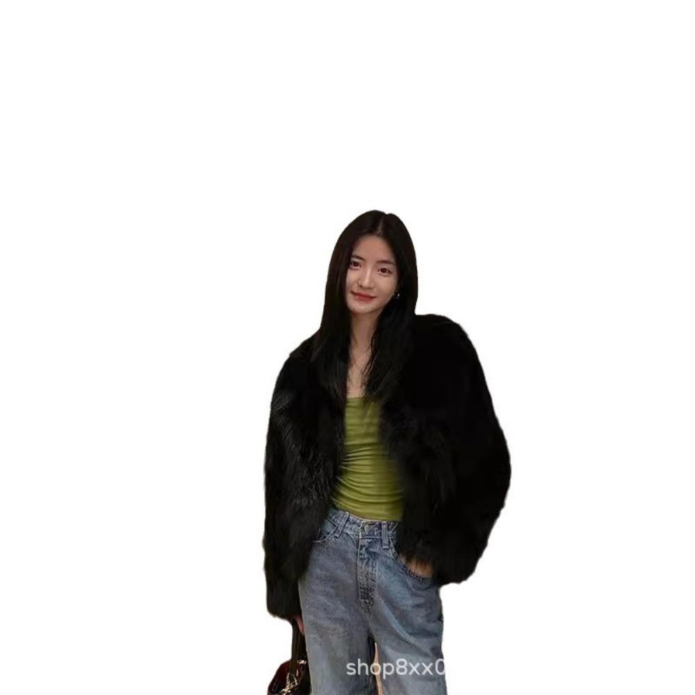 Autumn and Winter Fur Women's Short New Imitation Fox Fur Net Celebrity Young Winter Fur Short Coat