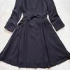 Used New Formal Dress Black Large Size LL 42 Ribbon Belt Long Length Ceremony Formal Black