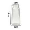 Ribbed Design Clear Flower Vase Nordic Style Flower Arrangement Cylinder Vases  Home Decoration