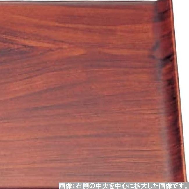 Made in Teak Wood Fugen Small x x J-kitchens Placemat/Tray, Japan, High-Performance, 3-Shaku Wing, Grain, Lacquer, Lightweight, (39.6cm 28.3cm 2.2cm)