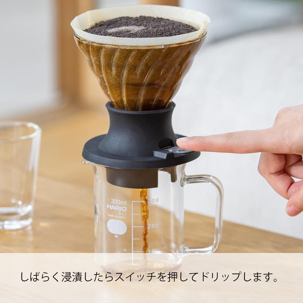 Hario Immersion Dripper Switch 360 Easy Extraction with Just a Press Yield 360ml Black Made In Japan SSD-360-B