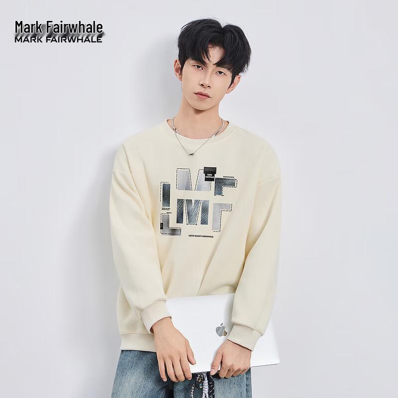 

Mark Fairwhale Men s Letter Print Crewneck Sweatshirt 2XL