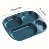 1PC Drop- Divided Plates, Microwave & Dishwasher Safe, Lightweight Plastic Picnic Plates Made of Healthy Materials