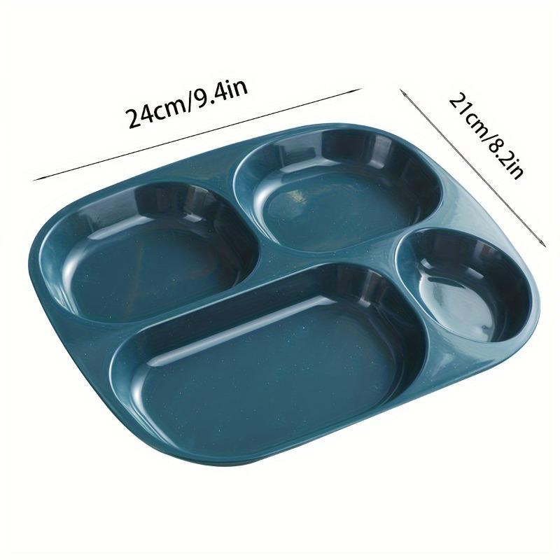 1PC Drop- Divided Plates, Microwave & Dishwasher Safe, Lightweight Plastic Picnic Plates Made of Healthy Materials