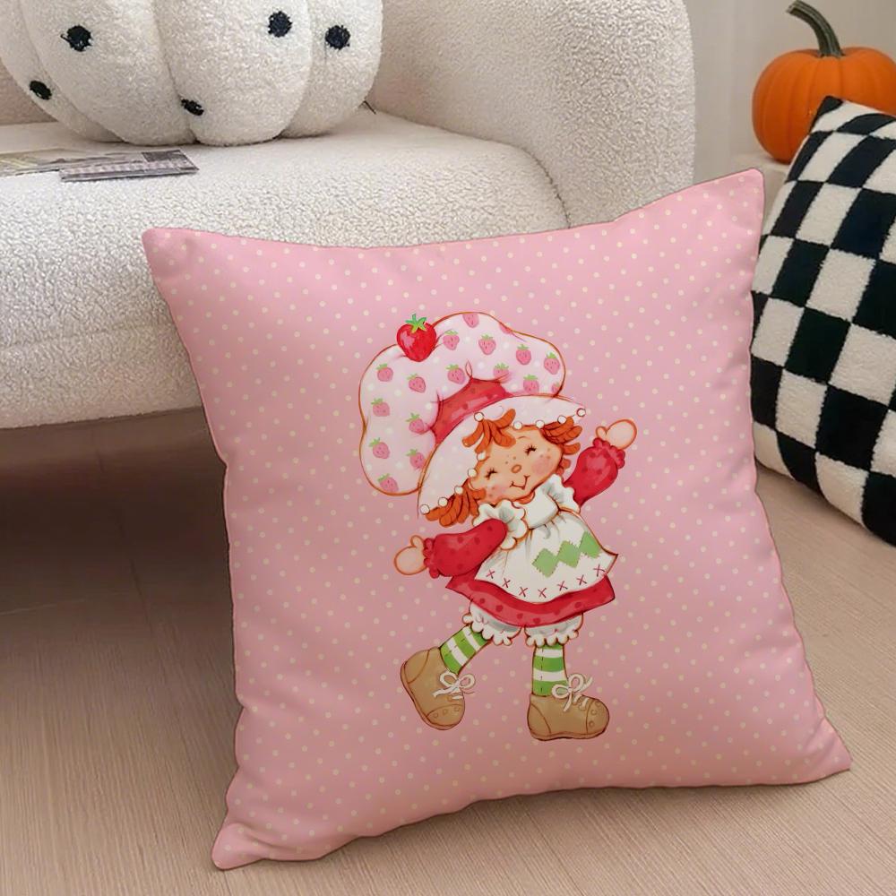 

Наволочка Клубничка Короткая плюшевая наволочка с невидимой молнией Защита от пылевых клещей Чехол для диванной подушки 12x12Inch