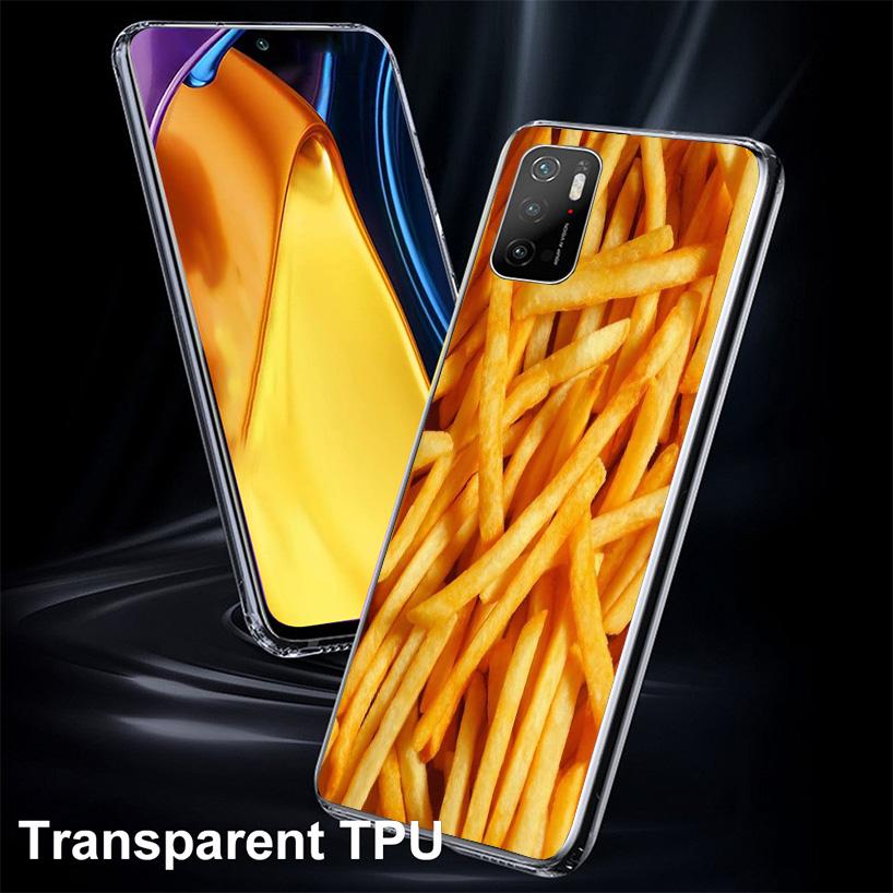 Food French Fries Beer Cheese Phnoe Case for Xiaomi Poco X5 X6 X7 Pro X4 Gt F7 Ultra M8 M7 Redmi 15C 15 13C 13 12C 12 Unique Cov