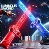 Samurai Dual-Ended Double-Edged Retractable Light Saber Toy Sword for Boys