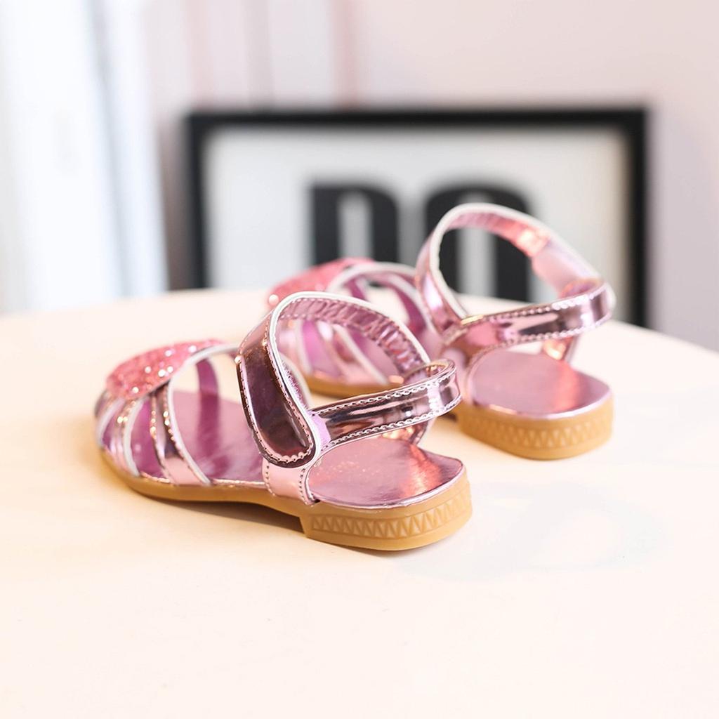 Girls' Baotou Dance Show Sandals Children's Sequin Love Beach Children's Shoes