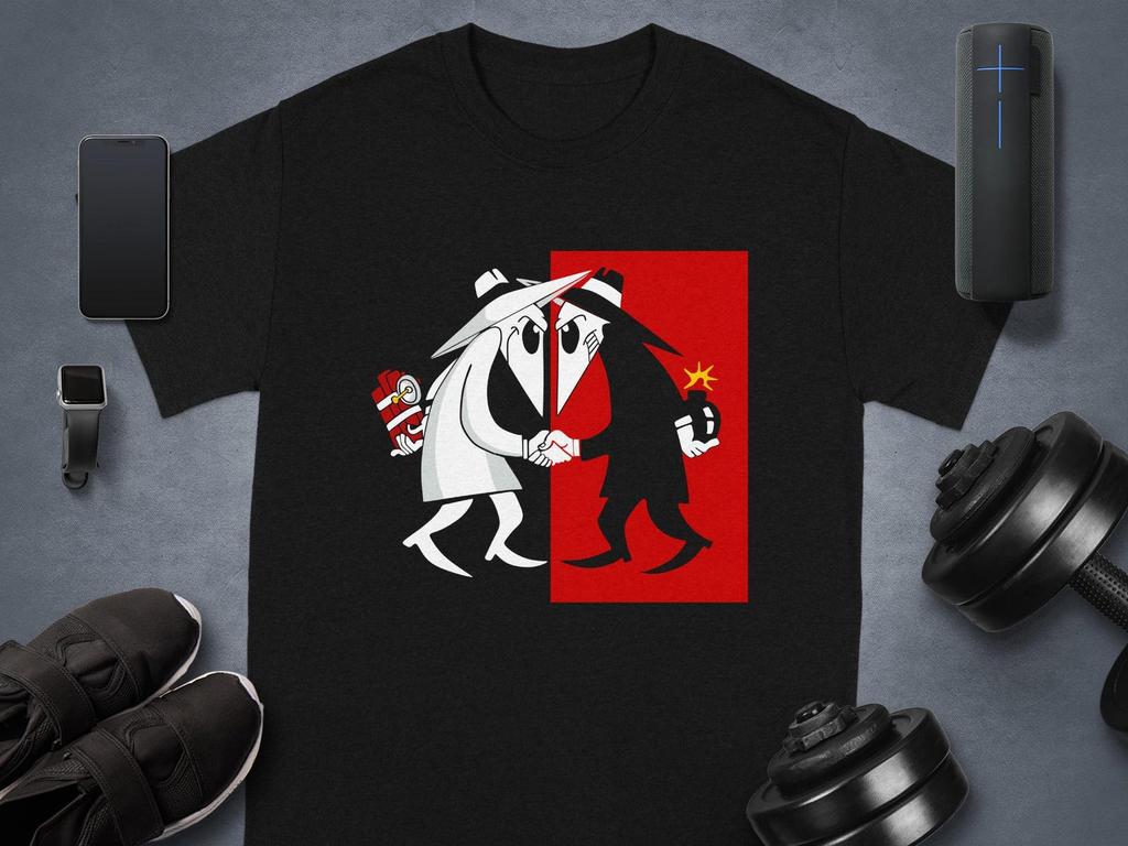 Mad Magazine Spy Vs Spy T-Shirt, Vintage Comic Tee, Retro Cartoon Shirt, Graphic Tee, Spy Vs Spy Gift, Cool T-Shirt, Popular T-Shirt