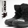 Mozu Winter Snow Padded with Fleece Size Size L Men's Mid-Length Boots, Waterproof, Non-Slip, Water-Repellent, Lining, Black, 5686, (5686,BLK,L)