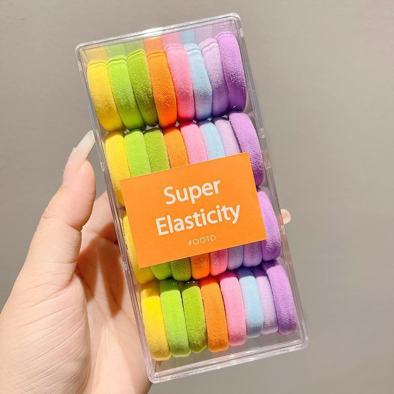 Dopamine Color Hair Ties for Kids: High Elasticity, Gentle On Hair, Canned for Convenience