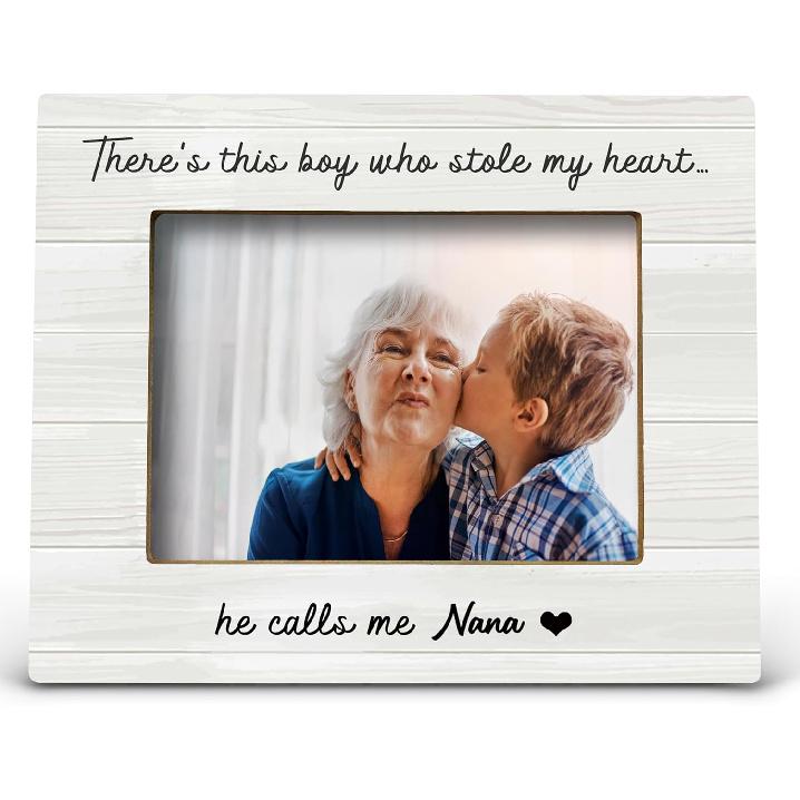 FONDCANYON Nana Picture Photo Frame - Best Nana Mothers Day Birthday Gifts for Nana, First Time New Grandma Announcement Gifts Grandma and Me Picture