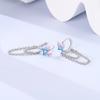 New Tassel Earrings 925 Silver Butterfly Snowflake Star Moon Tassel Ear Studs For Women Fine Engagement Birthday Jewelry Gifts