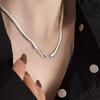 Super Flash Snake Bone Chain Necklace Hook Collarbone Chain Simple Neck Chain