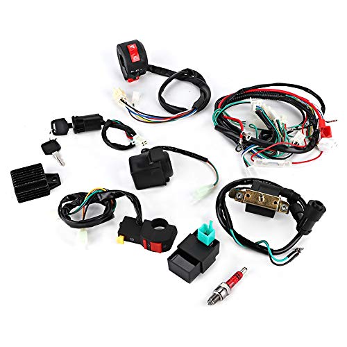 ATV Harness - Qiilu Wiring Harness, Wiring Harness Solenoid Coil Rectifier CDI Kit Fits 50 70 110 125 ATV Quad Bikes