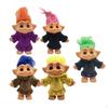 5x4 Inches Vintage Tiny Dolls Colorful Hair Figures