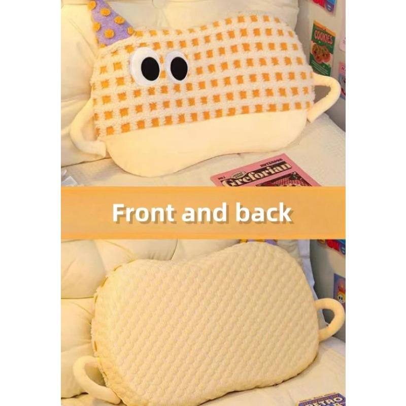 32cm Dopamine Stripe Plush Soft Pillow Cute Wear Hat Doll Warm Cushion Home Decoration Kids Toys Birthday Gift