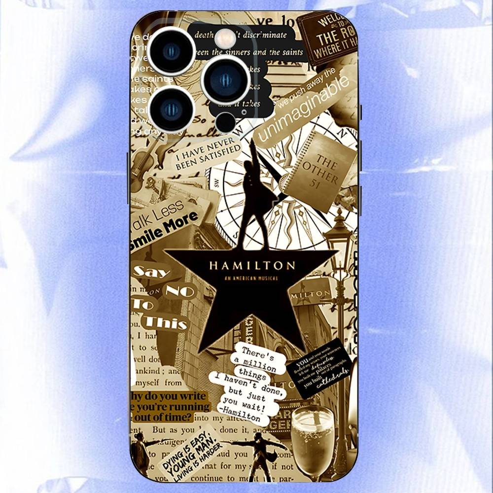 

Hamilton Musical Lyrics Phone Case For iPhone 17,16,15,14,13,12,11,Pro,XS,Max,XR,Plus,E,SE4,Mini Black Soft Cover iPhone11