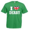 I Love Heart Derby Adults Mens T Shirt 12 Colours Size S 3XL