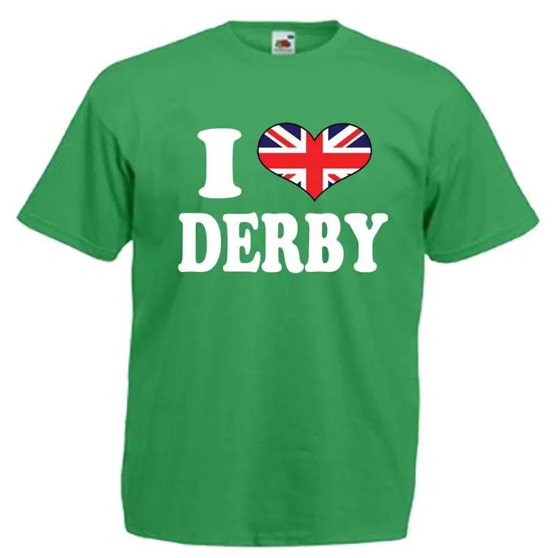 I Love Heart Derby Adults Mens T Shirt 12 Colours Size S 3XL S