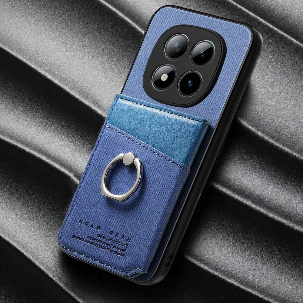 Custodia Anello in Pelle con Carta RFID per Xiaomi Redmi Note 15 Pro Plus 5G 4G 2026 Custodia Lusso Mi Phone Note 14 15 Pro+ Copertura Posteriore Portafoglio