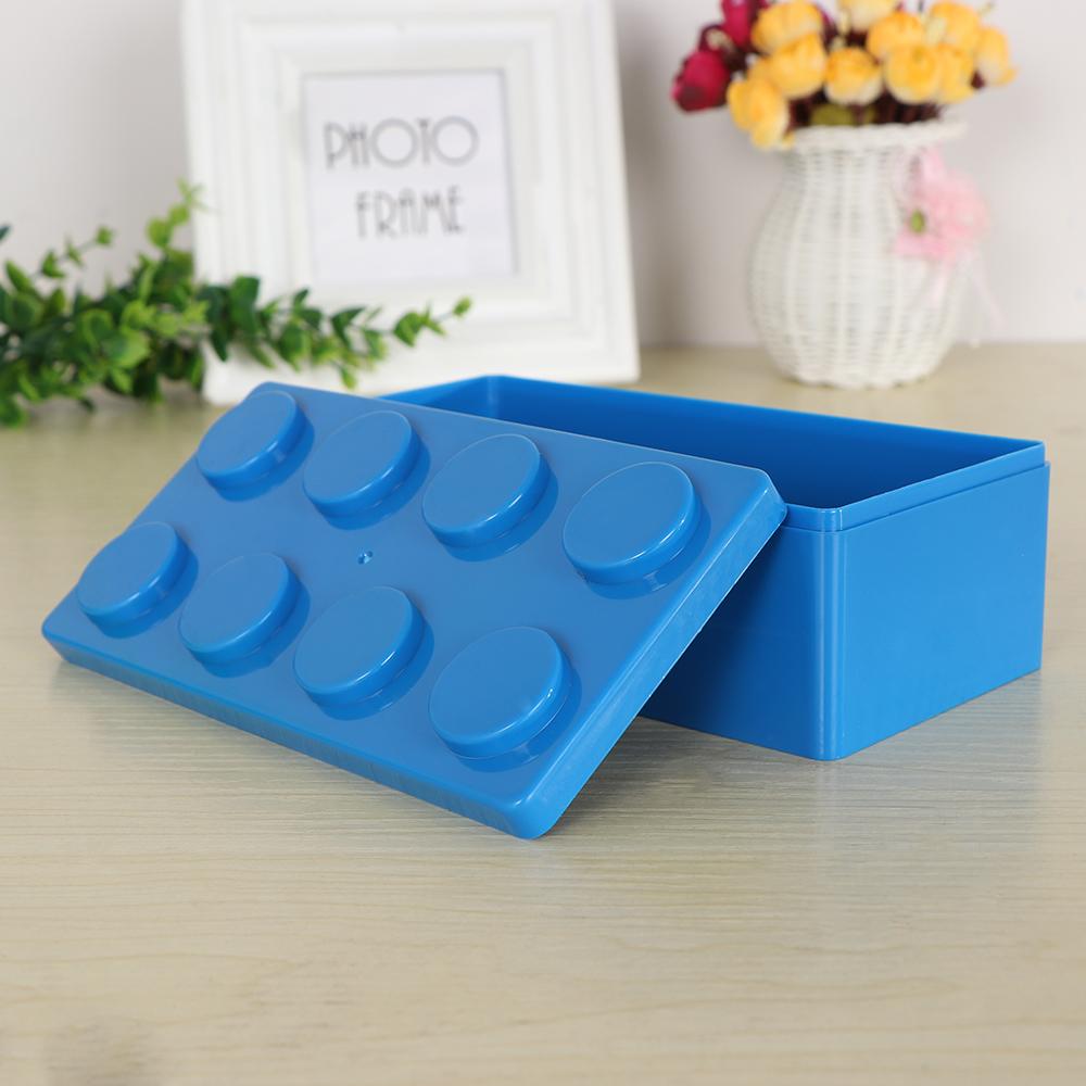 New Creative Storage Box Building Block Shapes Plastic Storage Case Saving Space Superimposed Desktop Handy Office House Keeping