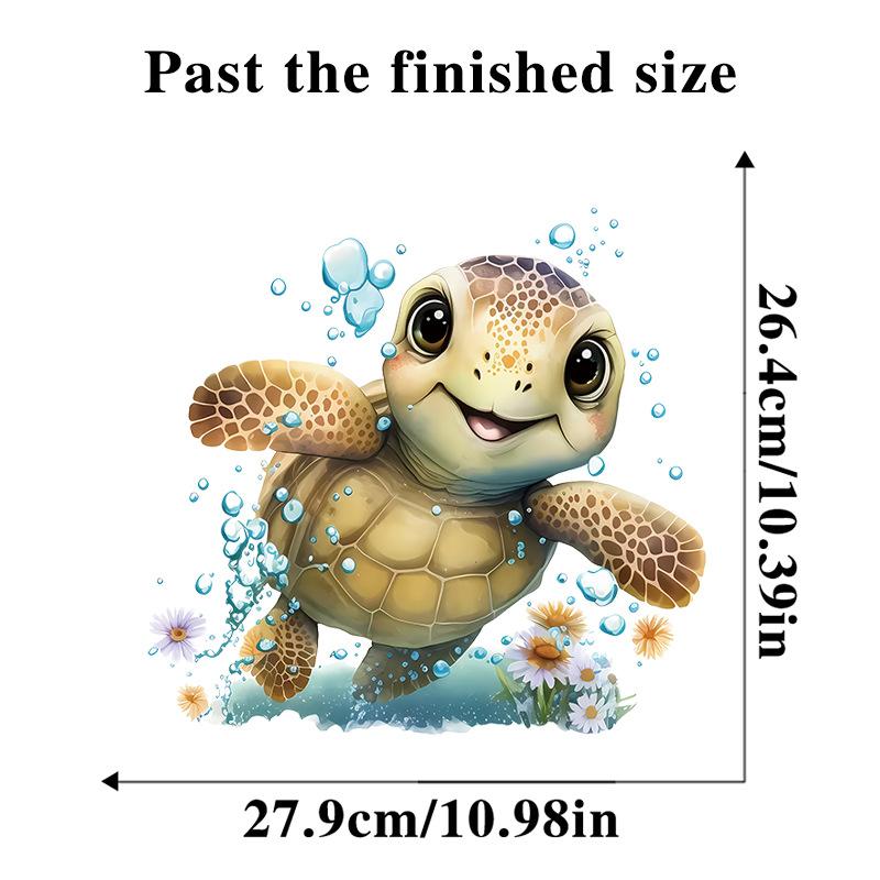 

Cute Animal Wall Stickers Turtles Bathrooms Toilet Stickers Decorative Waterproof Door Fridge Stickers