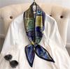 Scarf, Long Silk Scarf, Versatile Silk Scarf, Double-Layer Simulated Silk, Diagonal Scarf, Autumn And Winter Hair Binding And Scarf