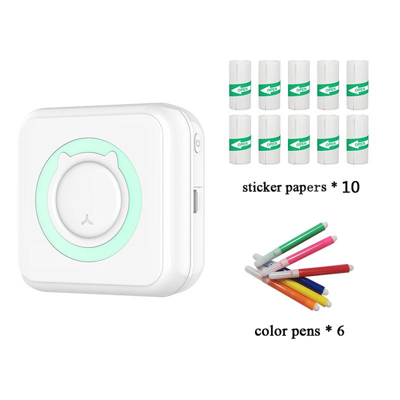 Cross-border Student Pocket Mini Inkless Photo Printer for Data Label and Question Search
